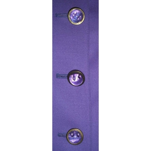 Vintage 80s Benard Holtzman Harve Benard Suit Purple Wool Business Work Witchy - Picture 9 of 11